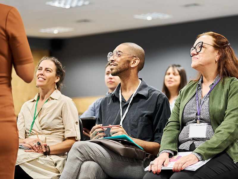 People sitting at a workshop
