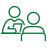 People talking icon graphic