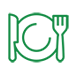 plate, knife and fork icon