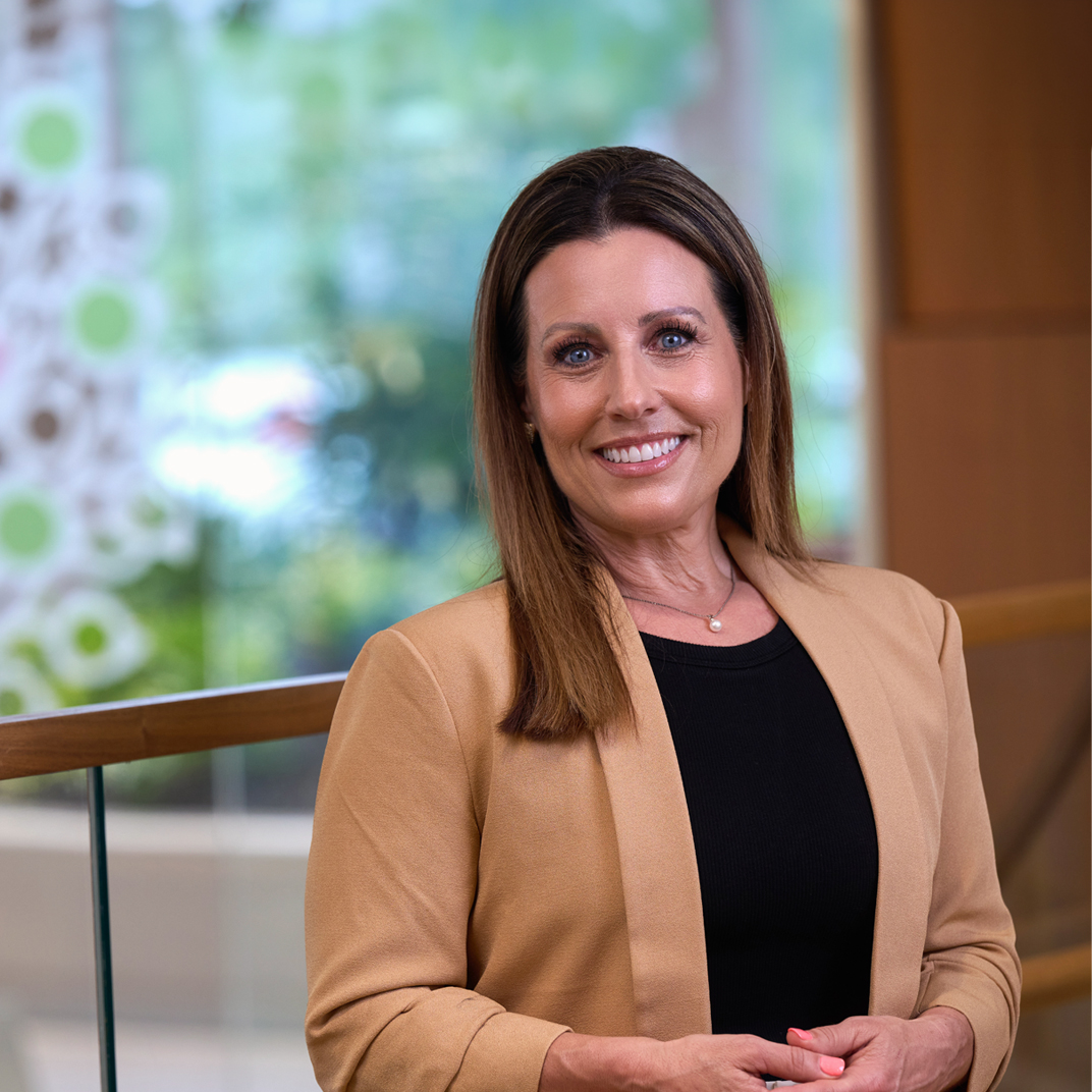 Woman in leadership smiling