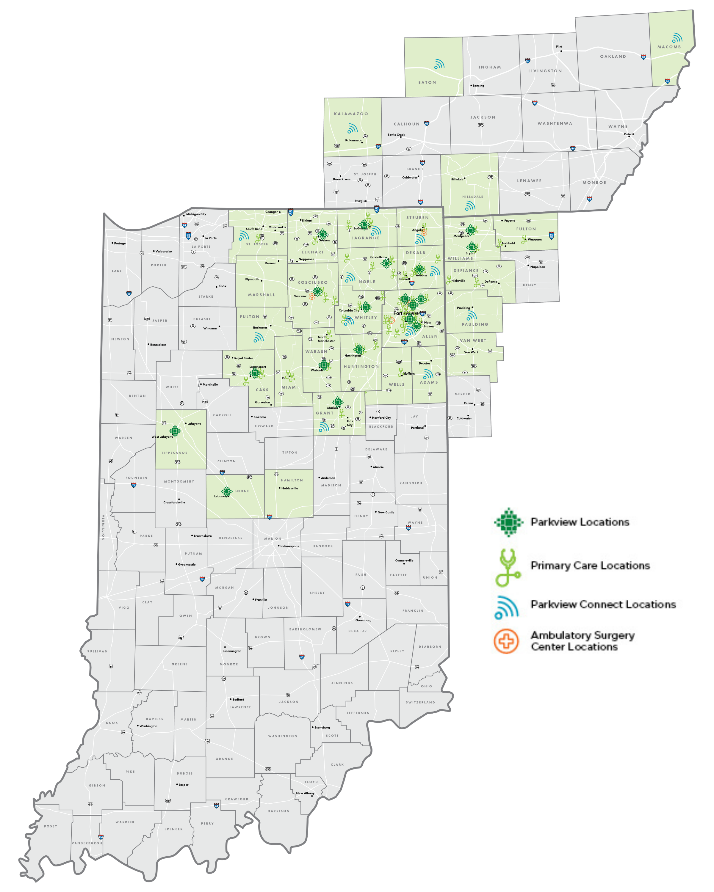 Parkview Connect Map