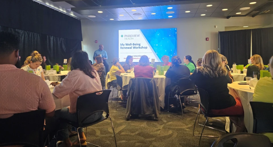 Parkview employees at well-being workshop