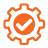 Check mark icon in orange