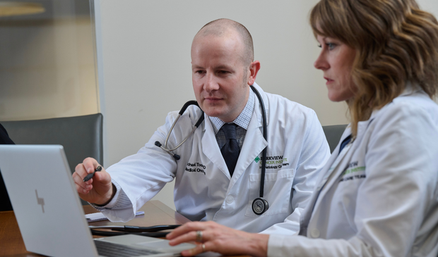 Two doctors talking