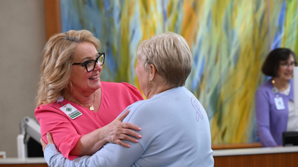 Parkview nurse and patient in an embrace