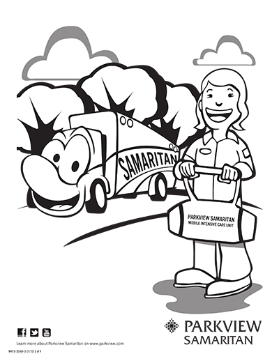 Mike, the ambulance, with an EMS