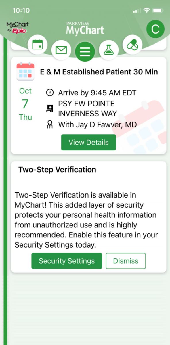 two step verification notification