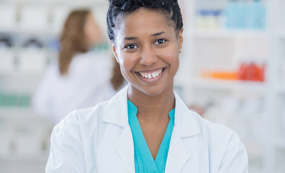 Pharmacy resident smiling at the viewer