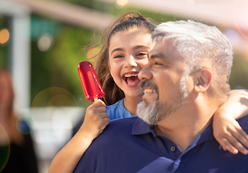 Man playing with daughter